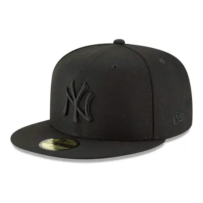 New Era 59Fifty Hat MLB Basic New York Yankees Black/Black Fitted Baseball Cap 3/8