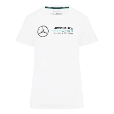 (S) Mercedes-AMG Petronas Large Logo T-Shirt (White) - Ladies