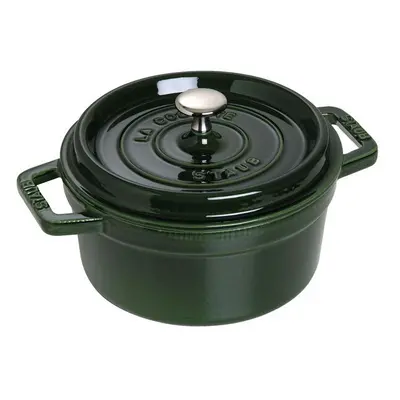 STAUB ROUND CAST IRON COCOTTE, BASIL GREEN, 14CM