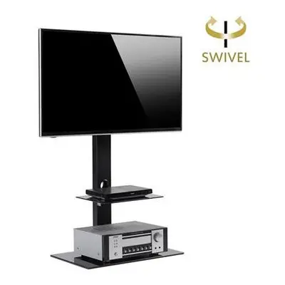 RFIVER Universal TV Entertainment Center,Media Towers TV Furniture, Floor Corner 3-in-1 TV Stand