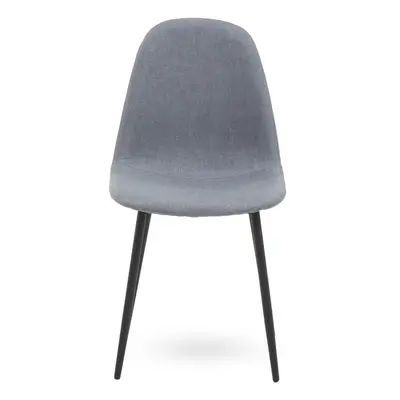 Versatile Grey Fabric Dining Chair, Contemporary Modern Dining Chair, Comfortable Sturdy Modern 