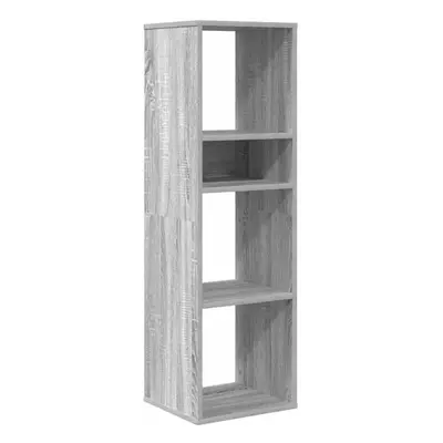 (grey sonoma) vidaXL Book Cabinet Highboard Book Rack Display Storage Shelf Engineered Wood