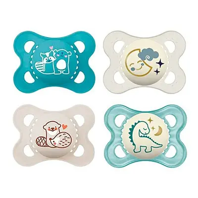 MAM Day & Night silicone pacifier boy, set of 2 sterilized razor boxes.