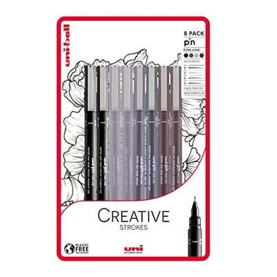 uni-ball PIN Fineliners, Black Fine Tipped Writing Pens, Water and Fade-Resistant Ink, Ideal for