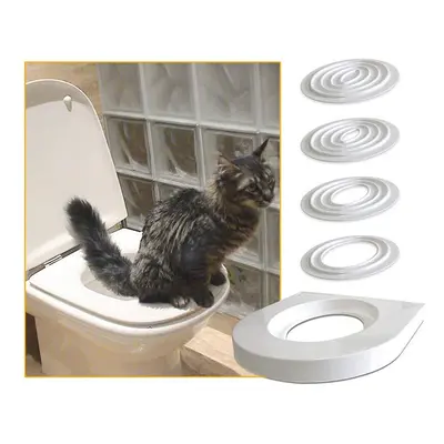 Cats Toilet Training Kit PVC Pet Litter Box Tray Set Professional Puppy Cat Cleaning Trainer To