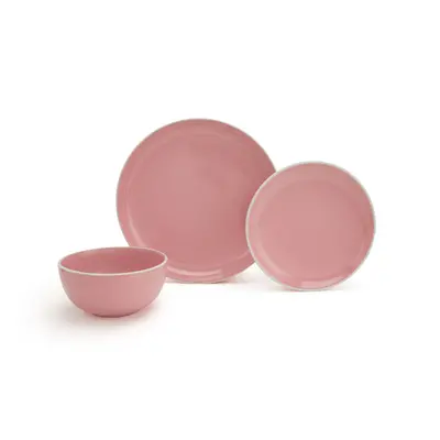 12pc Bubble Gum Pink Dinner Set