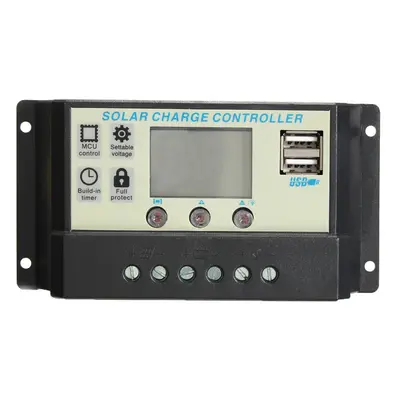 (10A) 10/20A 12/24V Auto Solar Panel Battery Regulator Charge Controller PWM Battery Charging