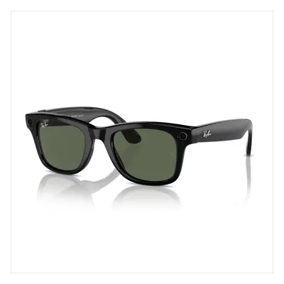 Meta Ray-Ban Smart Glasses Wayfarer Shiny Black / G15 Green Regular