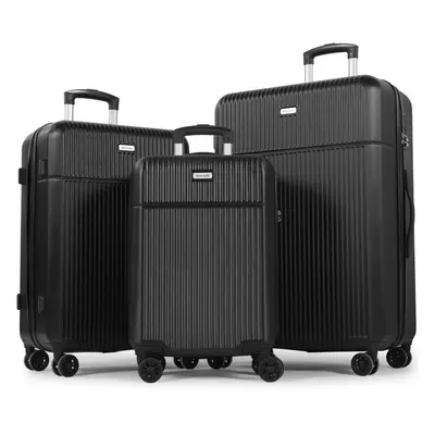 Suitcase Sets Piece ABS Hard Shell Lightweight Durable Trolley Travel Luggage Set with Spinner W