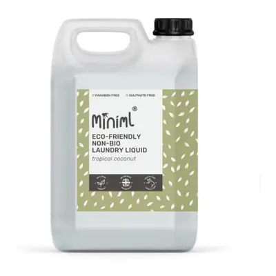 Miniml Eco Laundry Liquid Washing Detergent 5L Refill - Natural Non Bio Coconut Scented Clothes 