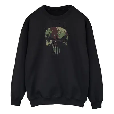 (M, Black) Marvel Mens The Punisher TV Series Camo Skull Sweatshirt