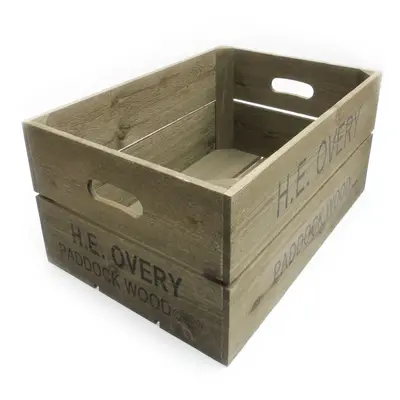 A Large Vintage Style Rustic Wooden Apple Fruit Crate Bushel Box Storage