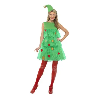 (L, Green) Smiffys Womens/Ladies Christmas Tree Tutu Costume