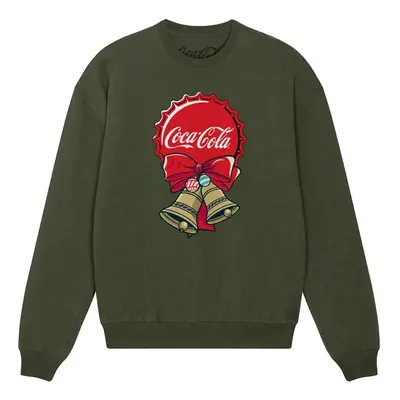 (M, Green) Coca-Cola Unisex Adult Bow Bells Sweatshirt