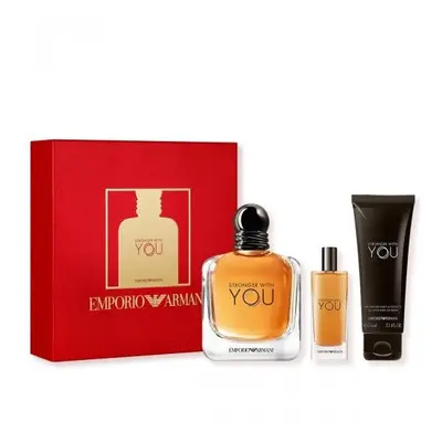 Armani Emporio Stronger With You Pcs Set For Men: 3.4 Eau De Toilette + 0.5 Eau De Toilette + 2.