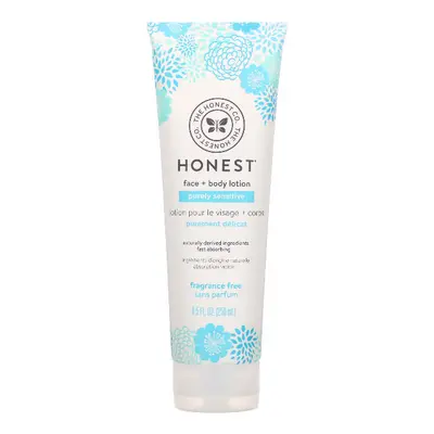 The Honest Company, Sensitive, Face & Body Lotion, Fragrance Free, 250ml