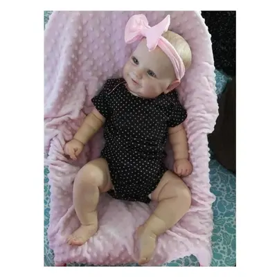 (as the picture, 60cm) 50/60cm Reborn Baby Doll Toddler Real Soft Touch Maddie With Hand-drawing