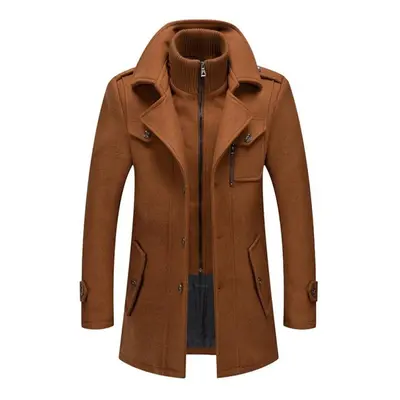 (camel, S) Trench Coat For Men Woolen Coat For Men Jackets For Men Fashion Jacket&coat Mens Coat