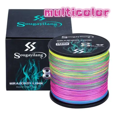 (multicolor, 1000m-0.45mm-45.8kg) Fishing Line 300m/500m/1000m Color Braided Fishing Lines 9-str