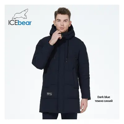 (abyss, 46) Icebear Winter Jackets For Men Casual Cotton Coat Mid-length Puffer Parkas