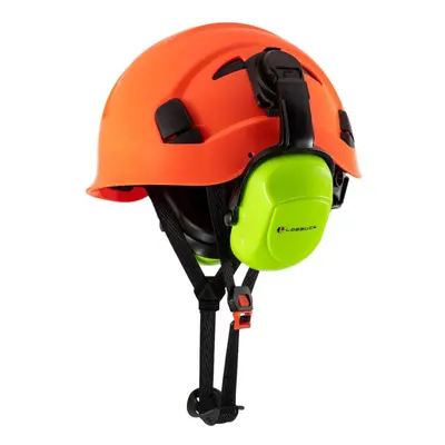 (Orange) Loebuck American Style Construction Work Safety Helmet With Goggles And Noise-reducing 