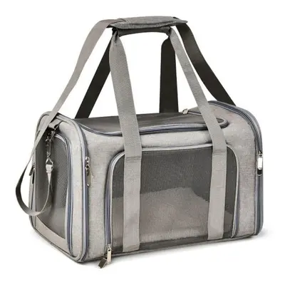 (grey, (43x28x28cm)) Cat Backpack Pet Carrier Dog Cat Travel Bag Airline Approved Transport Hand