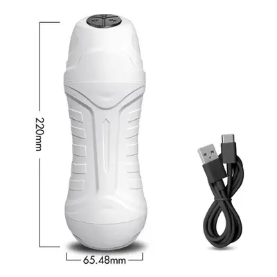 (white) Automatic Male Masturbator Cup Vacuum Stimulator Blowjob Vaginal Masturbation For Men Pu