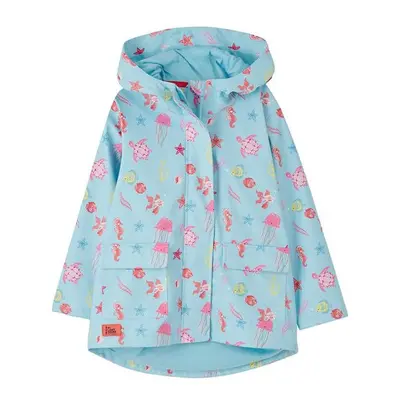 (4-5 Yrs, Under the Sea Print) LightHouse Girls Heidi Waterproof Raincoat - Kids Lined Rubberise