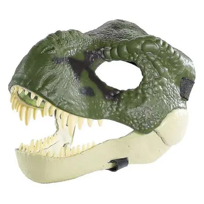 (Green) Dino Mask Moving Jaw, Dinosaur Mask For Kids Adult,dinosaur Head Face Mask For Halloween