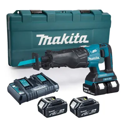 Makita DJR360PF4 18v 36v Cordless Brushless Reciprocating Saw - x 5.0ah Batt