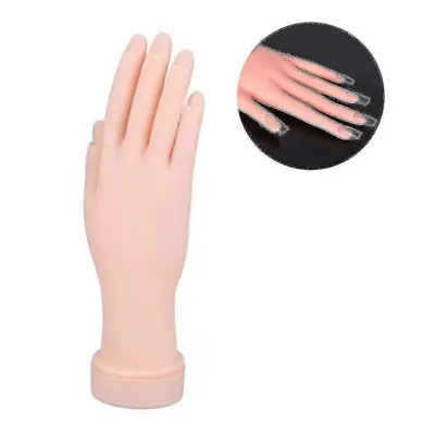 Practice Hand for Acrylic Nails, Fake Hand for Nails Practice, Flexible Bendable Mannequin Hand,