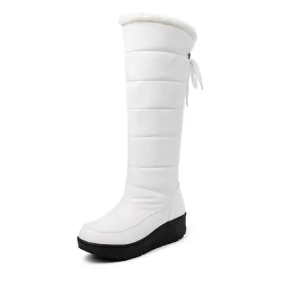 (white, 41) 9/women&apos;s Warm Snow Boots Winter New Comfortable Thick Sole Solid Color Large C