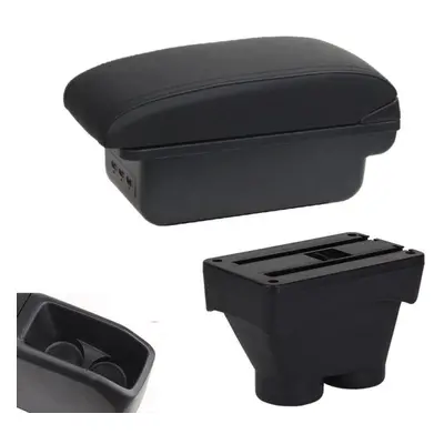 (black) For Peugeot Car Armrest Box Storage Accessories Retrofit Parts Interior Details Holder A