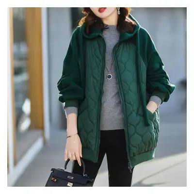 (green, XXXL) Coats For Women Jacket Autumn Winter For Women Thickened Velvet Windbreaker Women 