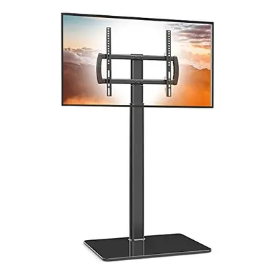 Floor Universal TV Stand with Mount Degree Swivel Height Adjustable and Tilt Function for to inc