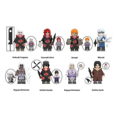 (8PCS-A) X Naruto Uzumaki Minifigure Building Blocks Fits Lego