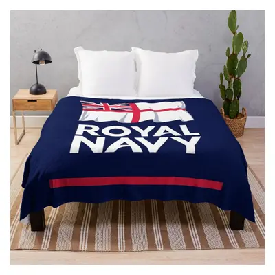 Fleece Throw Blanket Logo of the Royal Navy for Sofa Couch Kids x Inches