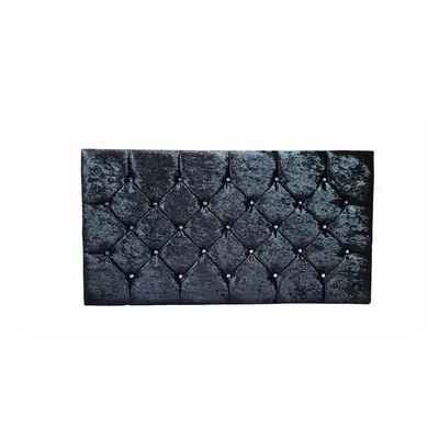 (4ft6 - Double, Black) Chester Crushed Velvet Headboard