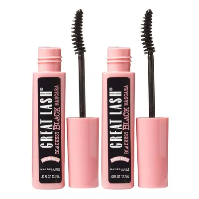 Maybelline Great Lash Curved Brush Mascara - Blackest Black - Pack