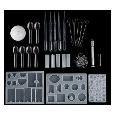 25Pcs Resin Casting Molds Kit Silicone Making Jewelry DIY Pendant Craft Set