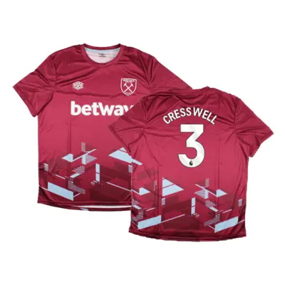 (L) West Ham Warm Up Jersey (Claret) (CRESSWELL 3)