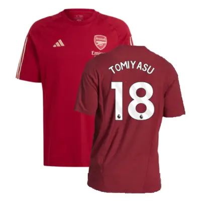 (L) Arsenal Training Tee (Red) (Tomiyasu 18)