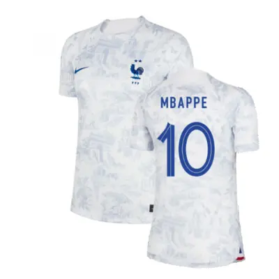 (L) France Away Shirt (Ladies) (Mbappe 10)