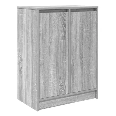 (grey sonoma) vidaXL Shoe Cabinet Smoked Oak 57x34x76 cm Engineered Wood shoe rack