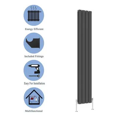 (Anthracite, 1800*272mm?double?) Flat Panel Column Radiator