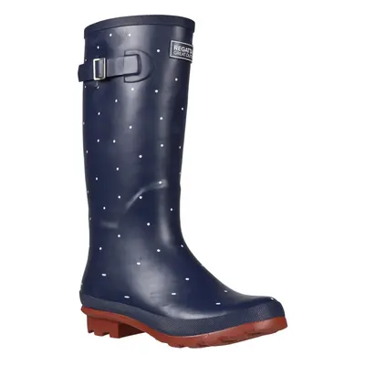 (8 UK, Navy/Burnt Tikka Red) Regatta Womens/Ladies Ly Fairweather II Tall Durable Wellington Boo