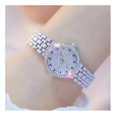 (silver) Bee Sister Diamond Quartz Luxury Brand Watches Woman Rose Gold Ladies