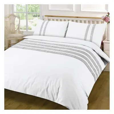 (King, White) Duvet Cover Set Luxury Bedding Set 100% Egyptian Cotton Percale Thread Count