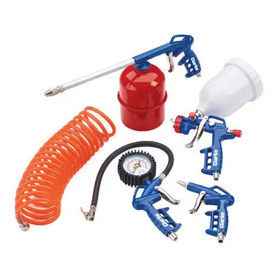 Clarke KIT1100 Piece Air Tool Kit Gravity Fed Spray Gun Tyre Inflator Air Hose