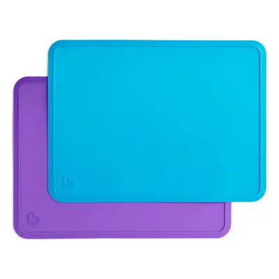 Silicone Placemats for Kids, Pack, Blue/Purple